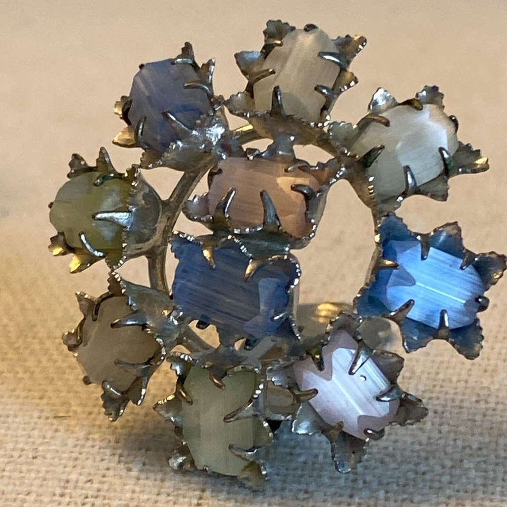 Vintage Multicoloured Stone Earrings
